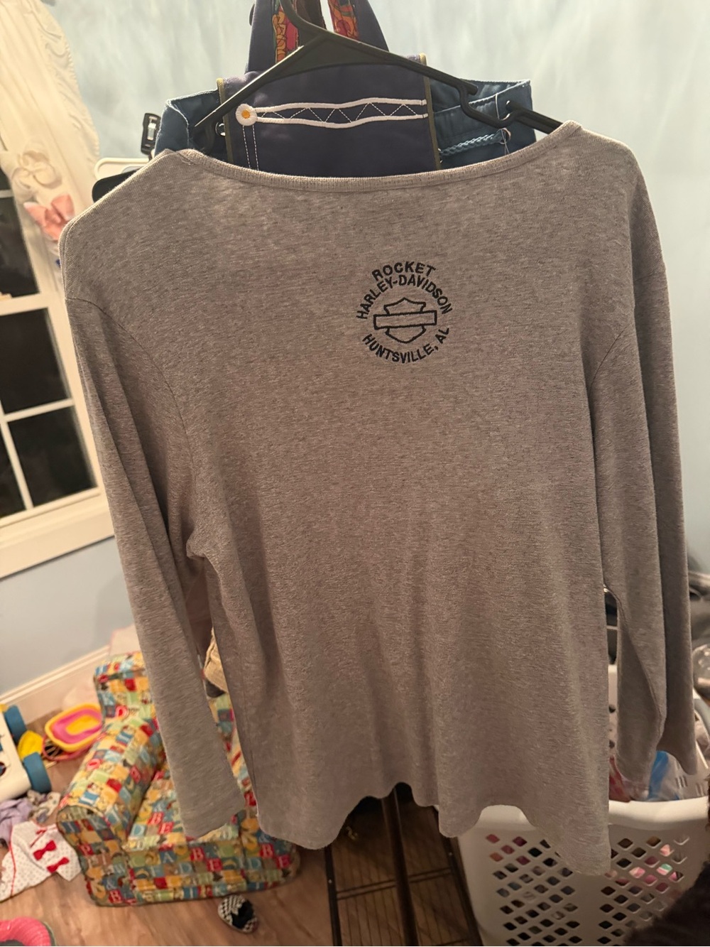 Harley-Davidson Gray Tee with Orange and Black Logo - Picture 2 of 4